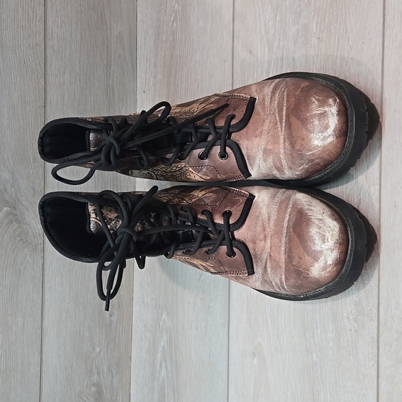 Elephant Women Y2K Moto Hobo Aztec Boho Shoes boots sz 8 - Picture 3 of 10